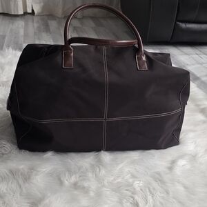 Givenchy Dark Brown Weekender Bag with Leather Handles Large